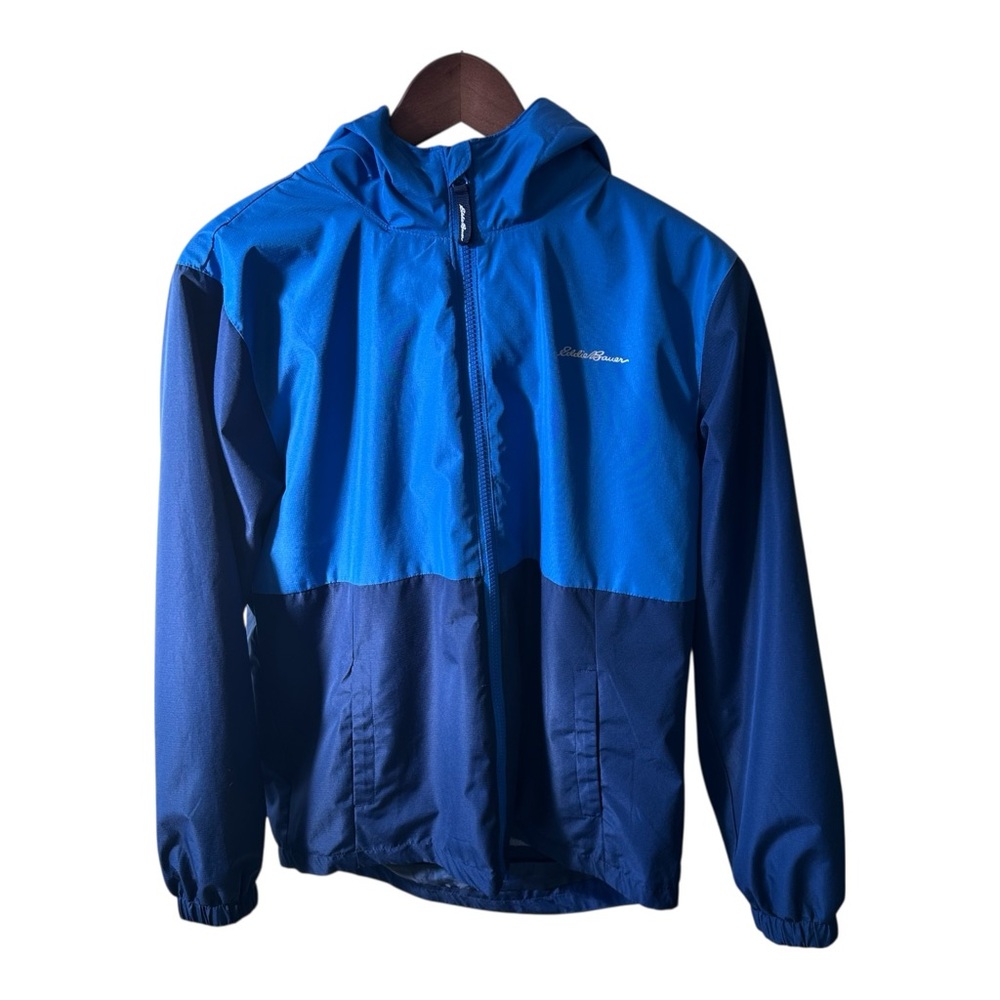 Eddie Bauer Boys 2 in 1 Blue Rain Jacket And Fleece 14/16 L